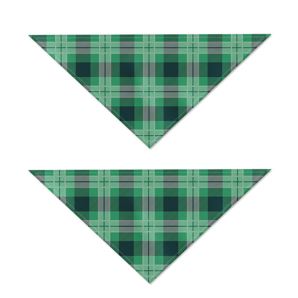 St. Patrick's Day Tartan Print Dog Bandana