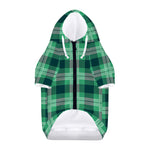 St. Patrick's Day Tartan Print Dog Zip Up Hoodie