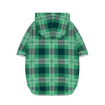 St. Patrick's Day Tartan Print Dog Zip Up Hoodie