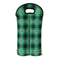 St. Patrick's Day Tartan Print Double Neoprene Wine Tote