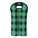 St. Patrick's Day Tartan Print Double Neoprene Wine Tote