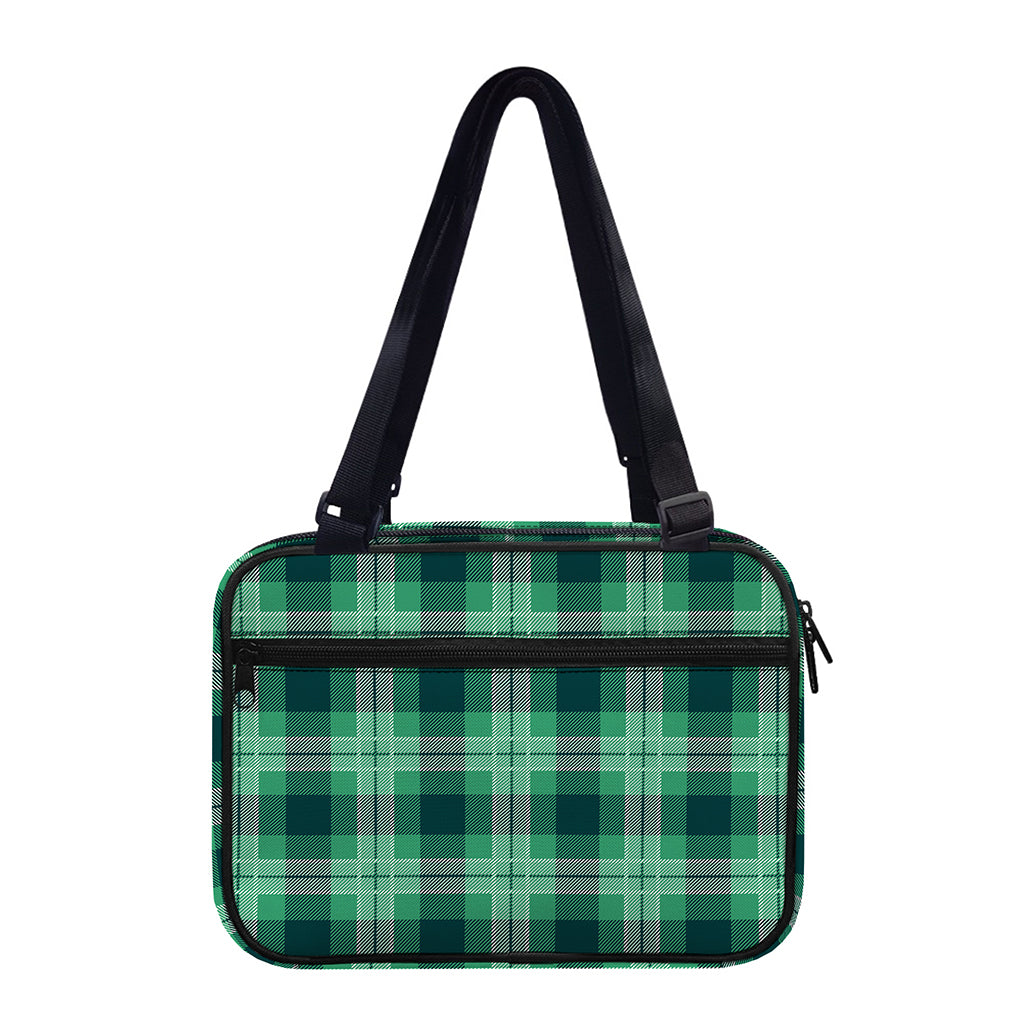 St. Patrick's Day Tartan Print Double Strap Bible Bag