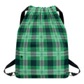 St. Patrick's Day Tartan Print Drawstring Backpack