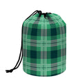 St. Patrick's Day Tartan Print Drawstring Makeup Bag
