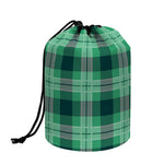 St. Patrick's Day Tartan Print Drawstring Makeup Bag