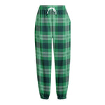St. Patrick's Day Tartan Print Fleece Lined Knit Pants