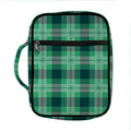 St. Patrick's Day Tartan Print Front Pocket Bible Bag