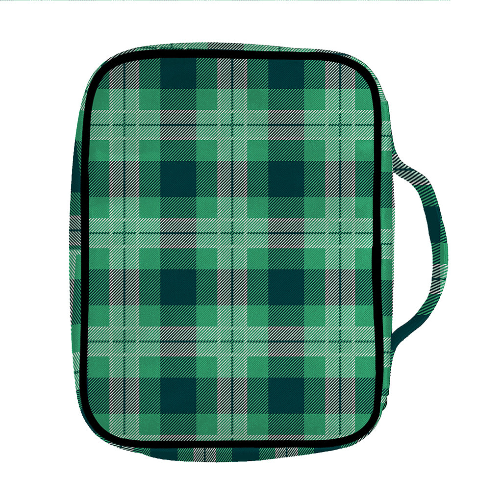 St. Patrick's Day Tartan Print Front Pocket Bible Bag