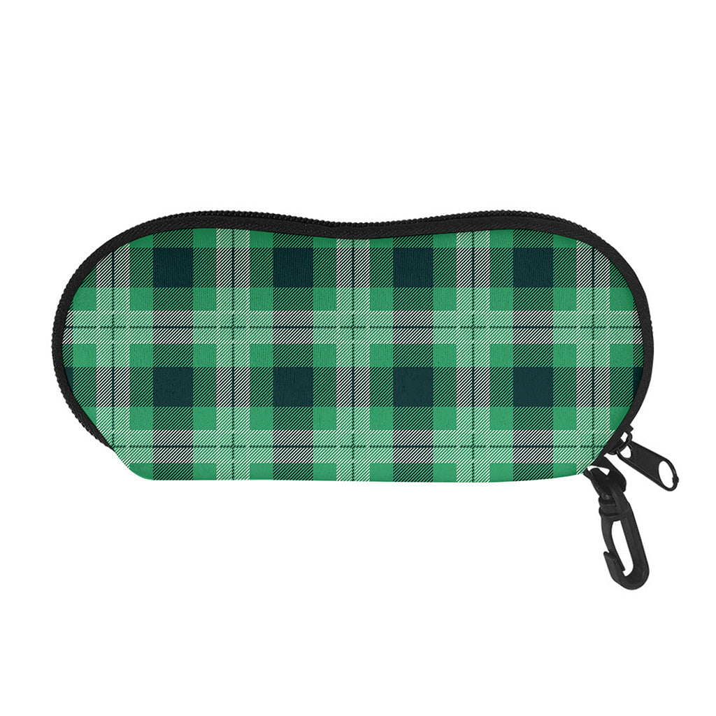 St. Patrick's Day Tartan Print Glasses Case