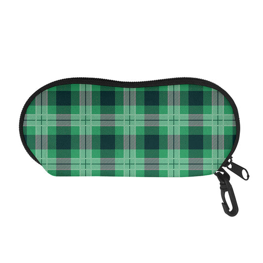 St. Patrick's Day Tartan Print Glasses Case
