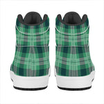 St. Patrick's Day Tartan Print High Top Leather Sneakers