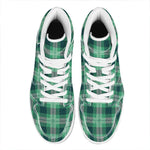 St. Patrick's Day Tartan Print High Top Leather Sneakers