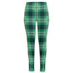 St. Patrick's Day Tartan Print High-Waisted Pocket Leggings