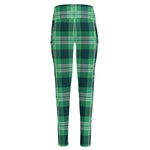 St. Patrick's Day Tartan Print High-Waisted Pocket Leggings