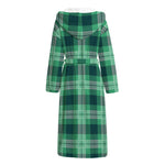 St. Patrick's Day Tartan Print Hooded Bathrobe