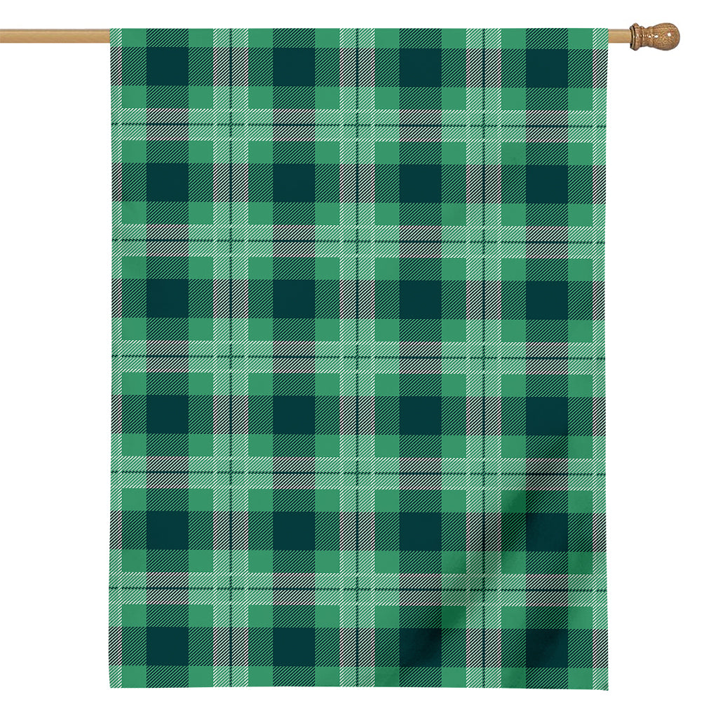 St. Patrick's Day Tartan Print House Flag