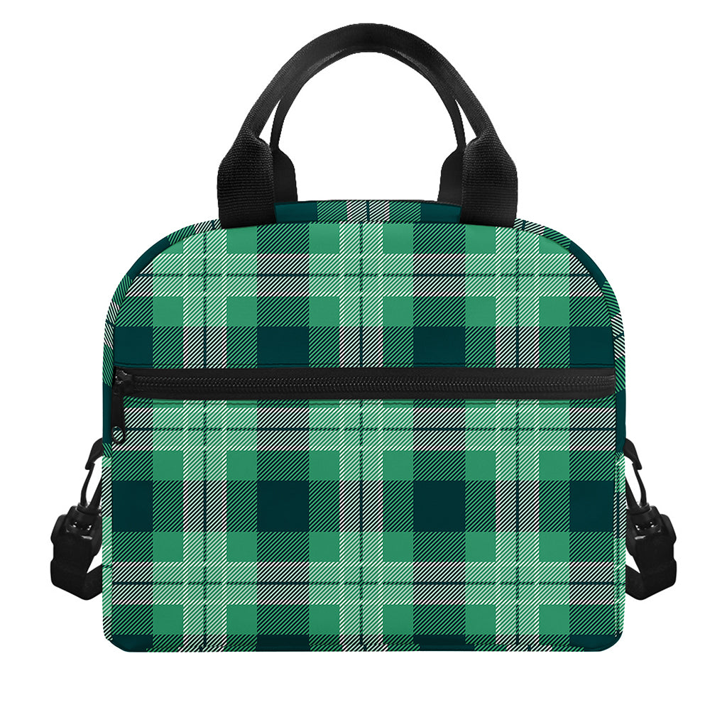 St. Patrick's Day Tartan Print Insulated Lunch Bag