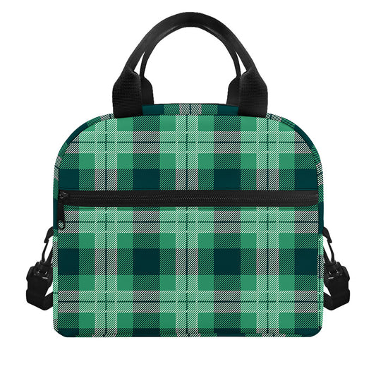 St. Patrick's Day Tartan Print Insulated Lunch Bag