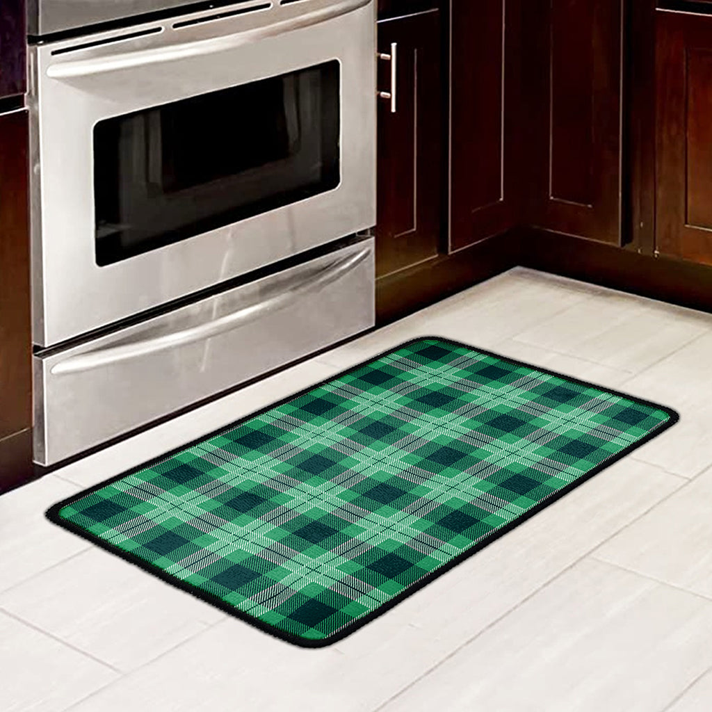 St. Patrick's Day Tartan Print Kitchen Mat