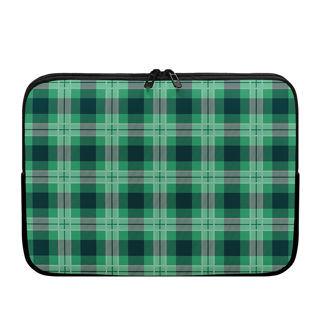 St. Patrick's Day Tartan Print Laptop Sleeve