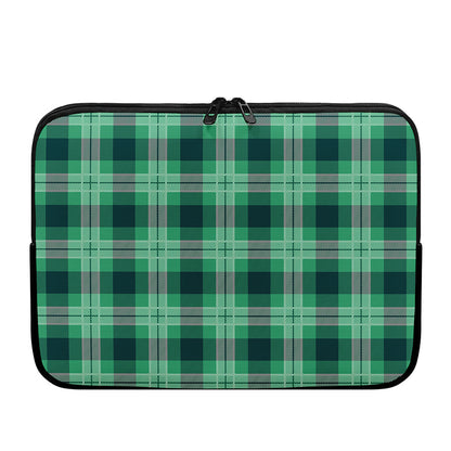 St. Patrick's Day Tartan Print Laptop Sleeve