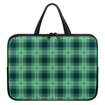 St. Patrick's Day Tartan Print Laptop Sleeve With Handle