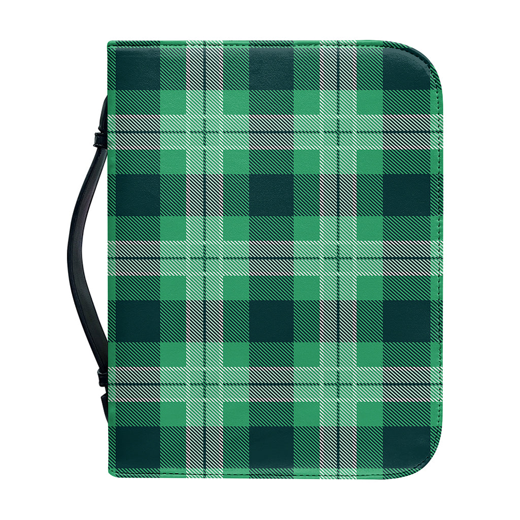 St. Patrick's Day Tartan Print Leather Bible Cover