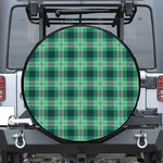 St. Patrick's Day Tartan Print Leather Spare Tire Cover