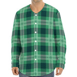 St. Patrick's Day Tartan Print Long Sleeve Baseball Jersey