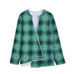 St. Patrick's Day Tartan Print Long Sleeve Short Coat