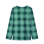 St. Patrick's Day Tartan Print Long Sleeve Short Coat