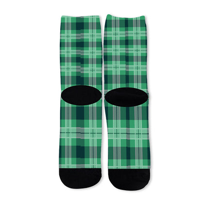 St. Patrick's Day Tartan Print Long Socks