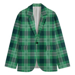 St. Patrick's Day Tartan Print Men's Blazer