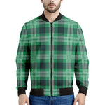 St. Patrick's Day Tartan Print Men's Bomber Jacket
