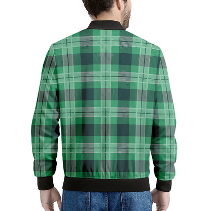 St. Patrick's Day Tartan Print Men's Bomber Jacket