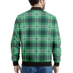 St. Patrick's Day Tartan Print Men's Bomber Jacket