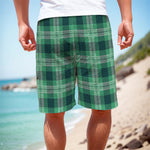 St. Patrick's Day Tartan Print Men's Cargo Shorts