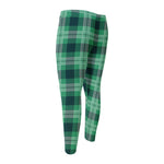 St. Patrick's Day Tartan Print Men's Compression Pants