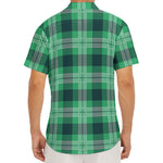 St. Patrick's Day Tartan Print Men's Deep V-Neck Shirt