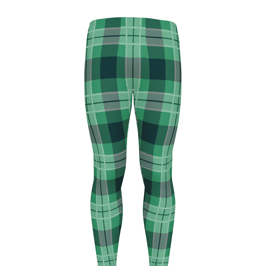 St. Patrick's Day Tartan Print Men's leggings