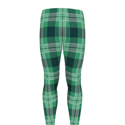 St. Patrick's Day Tartan Print Men's leggings