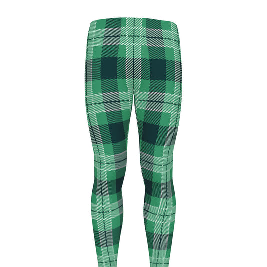 St. Patrick's Day Tartan Print Men's leggings