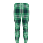 St. Patrick's Day Tartan Print Men's leggings