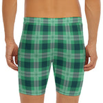 St. Patrick's Day Tartan Print Men's Long Boxer Briefs