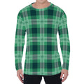 St. Patrick's Day Tartan Print Men's Long Sleeve T-Shirt