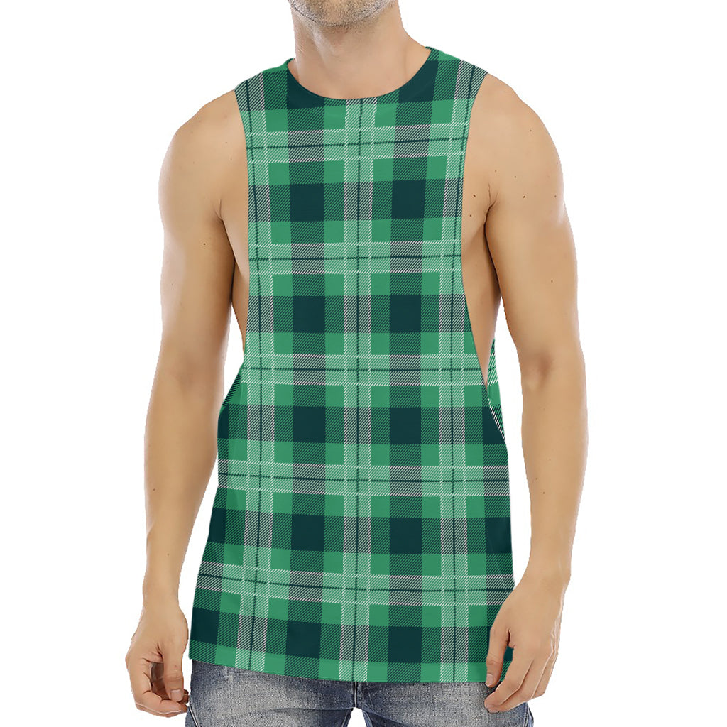 St. Patrick's Day Tartan Print Men's Muscle Tank Top