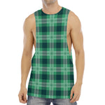 St. Patrick's Day Tartan Print Men's Muscle Tank Top