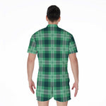 St. Patrick's Day Tartan Print Men's Rompers