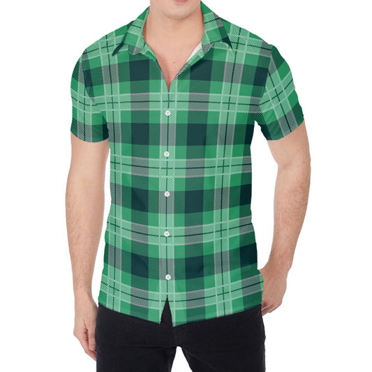 St. Patrick's Day Tartan Print Men's Shirt