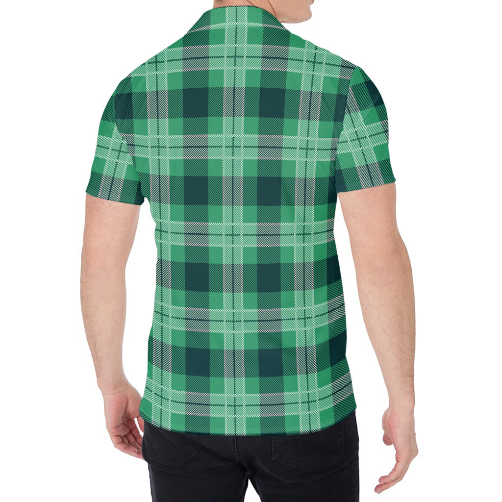 St. Patrick's Day Tartan Print Men's Shirt